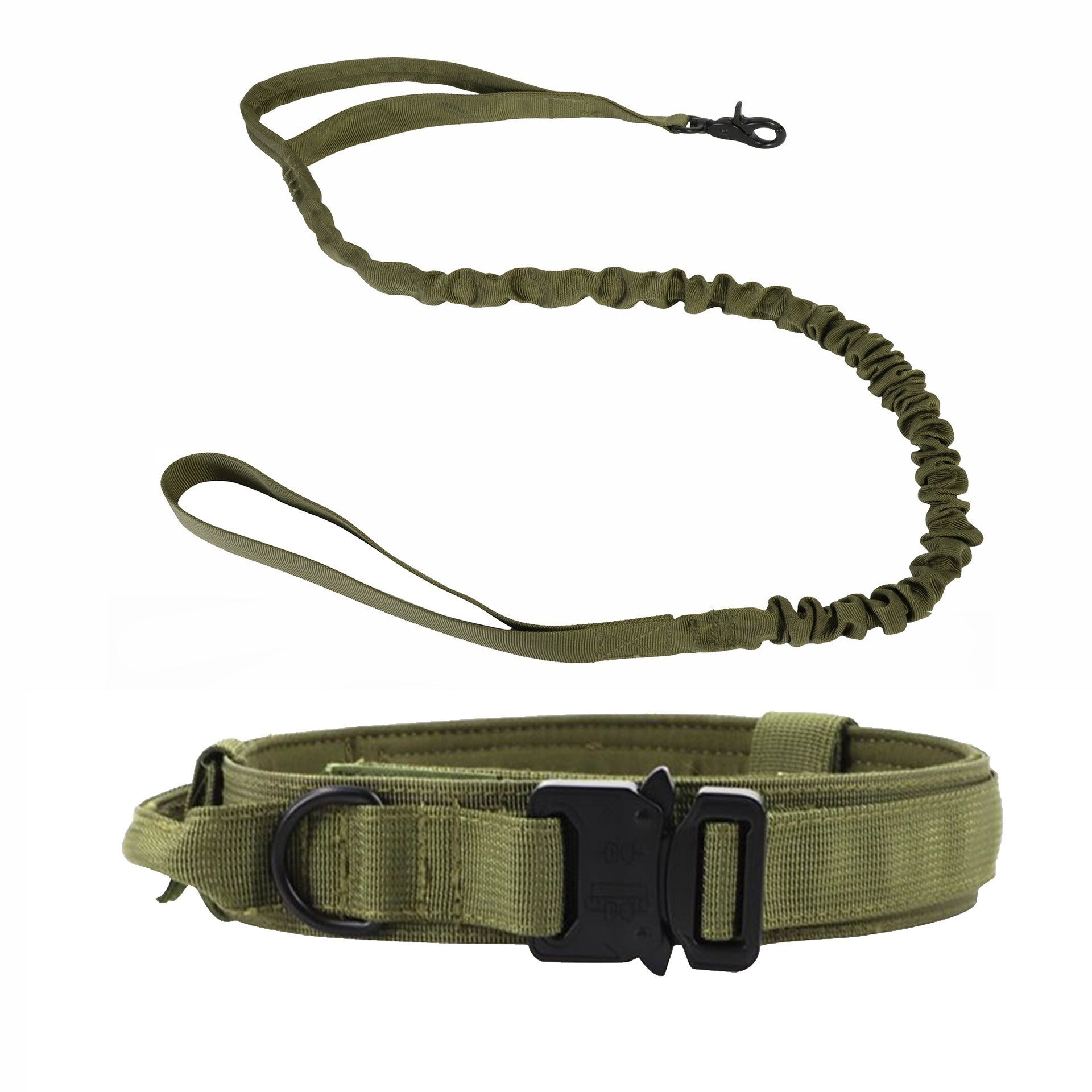 Conjunto Tático de Coleira e Trela para Cães, Equipamento de Treino e Passeio ao Ar Livre para Cães