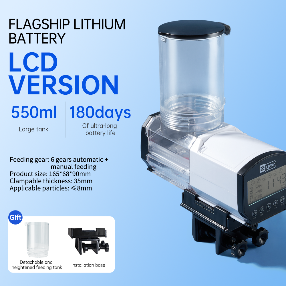 Fish tank feeder intelligent small and large capacity aquarium koi goldfish timed automatic fish feeder