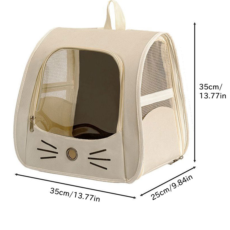 Mochila de Transporte Respirável para Pequenos Cães e Gatos, Uso em Viagens e no Exterior
