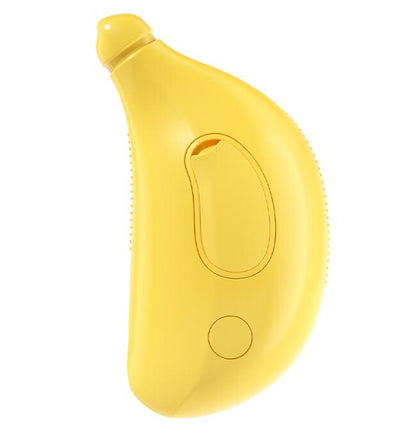 Banana-Shaped Pet Grooming Brush – Steamy Hair Removal Tool for Cats & Dogs