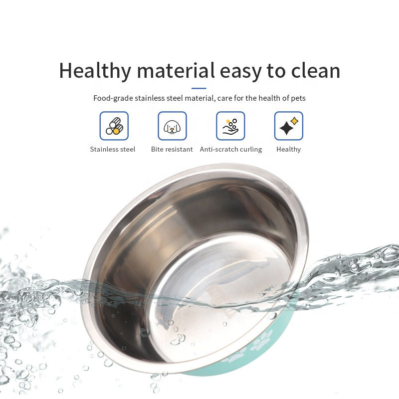 Stainless Steel Dog Bowl – Non-Slip Feeder for Small to Large Pets