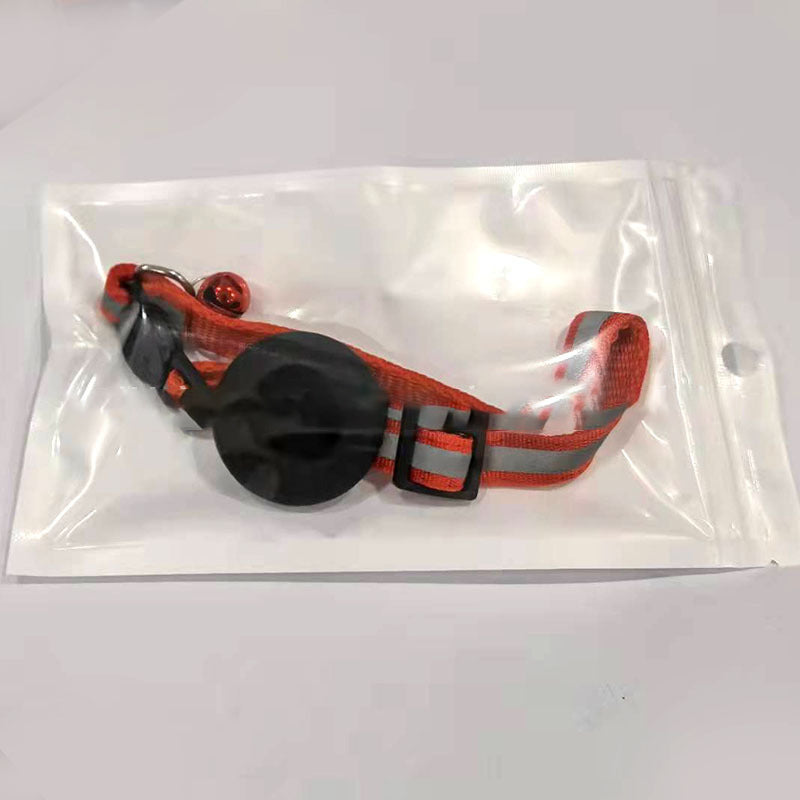 Coleira Refletora para Gatos AirTag com Sino, Coleira Ajustável para Localizador de Animais de Estimação