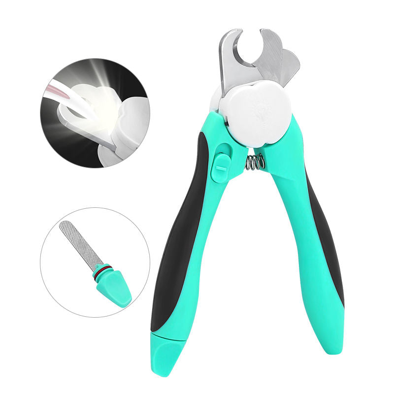 LED animal coupe-griffes avec Built-In File, Stainless Steel toilettage Tool pour chiens et chats