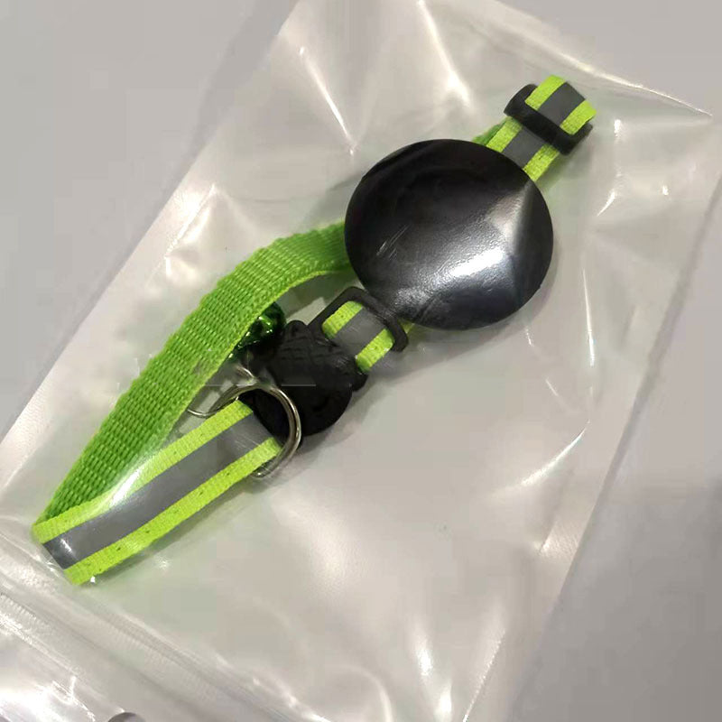 Coleira Refletora para Gatos AirTag com Sino, Coleira Ajustável para Localizador de Animais de Estimação