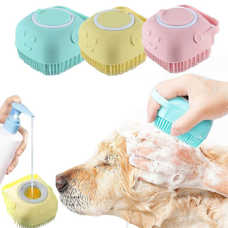 Luva de Massagem para Banho de Animais de Estimação para Cães e Gatos, Escova de Banho e Penteado