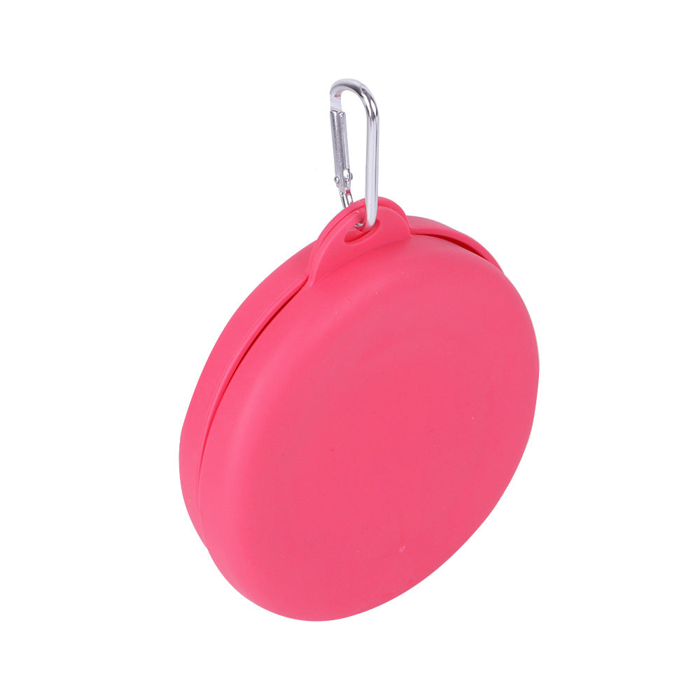 Pliable Silicone Double animal gamelle pour voyage et d’extérieur repas