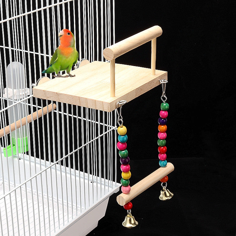 Parrot Bird Supplies New Color Stand Bird Swing Toy Suspension Bridge Hanging Ring Climbing Ladder Cage Accessories