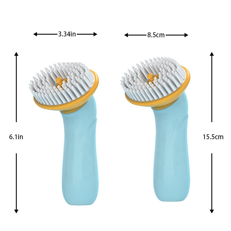 Escova de Banho Manual para Cães e Gatos, Ferramenta de Limpeza e Higiene para Duche