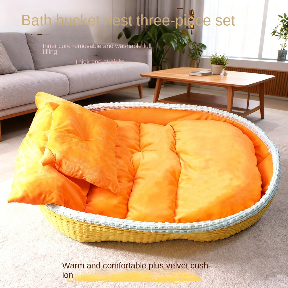 Cama Semi-Fechada para Cães e Gatos