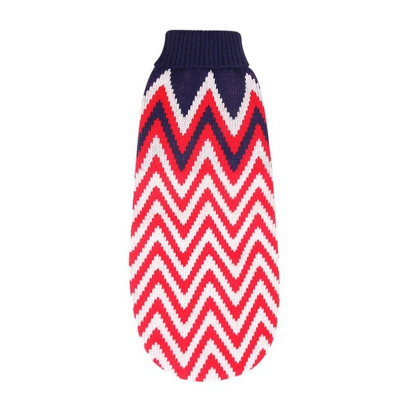 Christmas Sweater for Pets – Reindeer & Snowflake Knitted Holiday Outfit