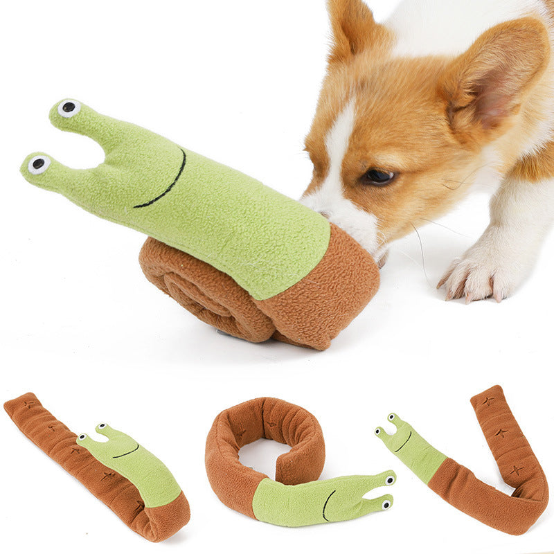 Snail Sniff Pet Toy Plush Molar Intelligence Puppy Toy Voice Interaction Pet Products