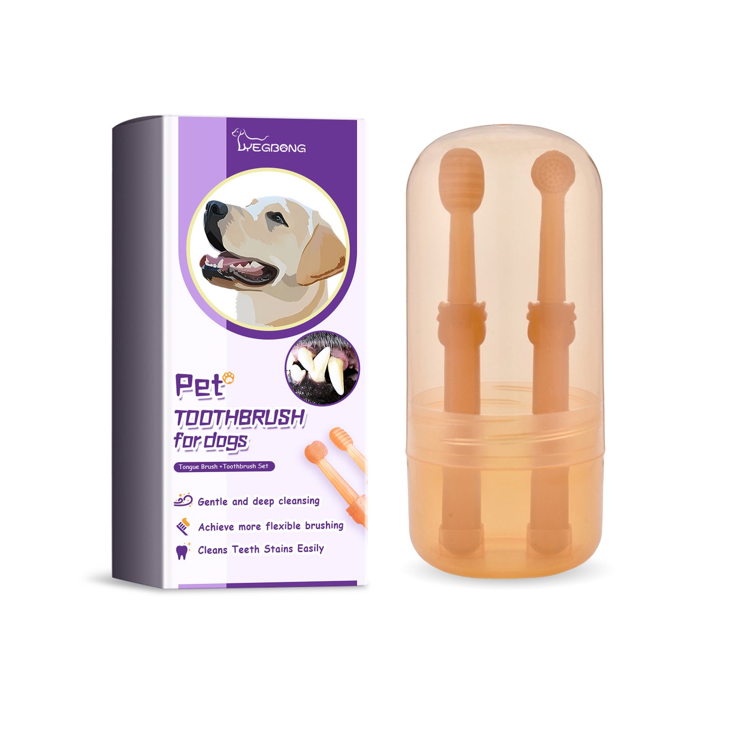 Pet Toothbrush for Dogs – Oral Cleaning Tool for Dental Health and Stain Removal