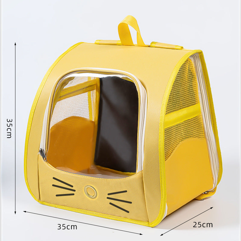 Mochila de Transporte Respirável para Pequenos Cães e Gatos, Uso em Viagens e no Exterior