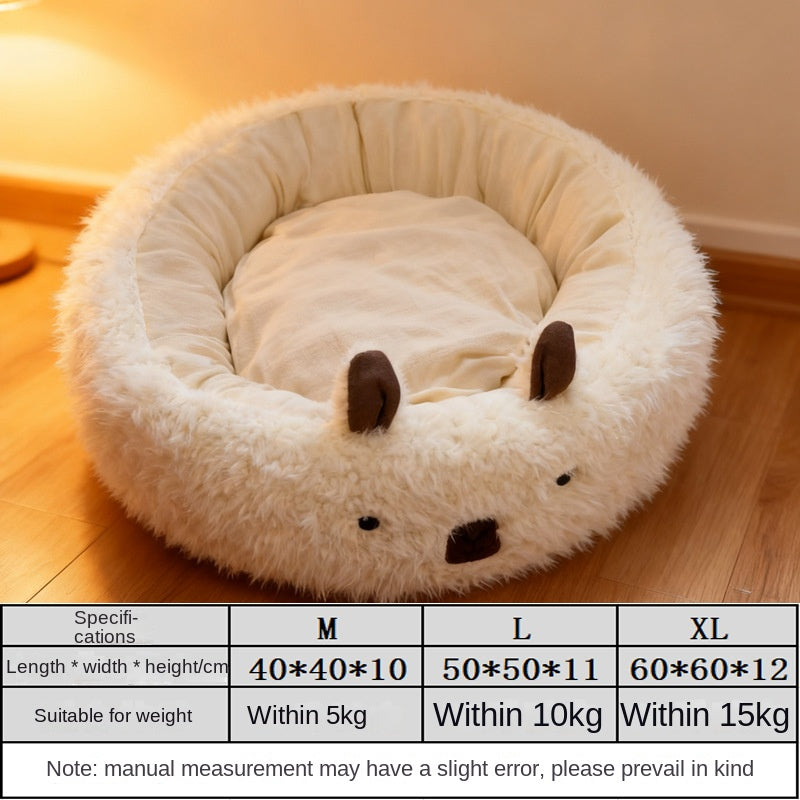 Half-Enclosed hiver chien lit, chaud animal House et Sleeping Nest