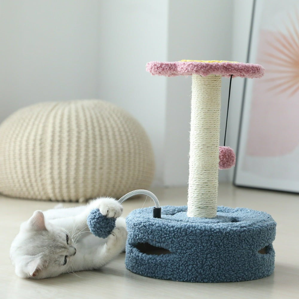 Poste e Tábua de Arranhar Multifuncionais para Gatinhos