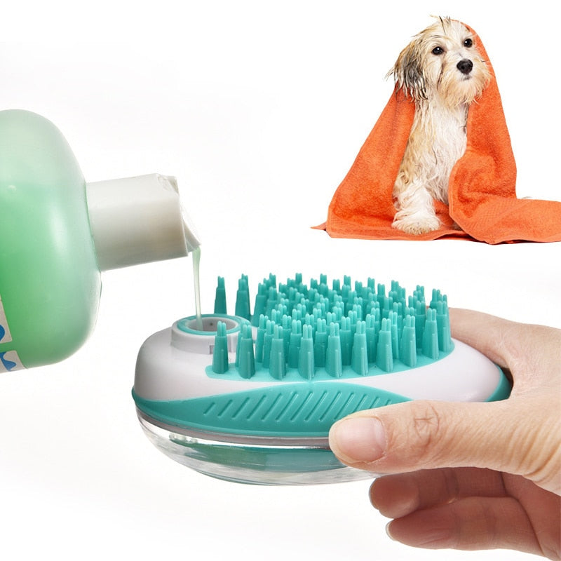 Soft Silicone animal Bath brosse pour chiens et chats, Shower Massage peigne pour toilettage