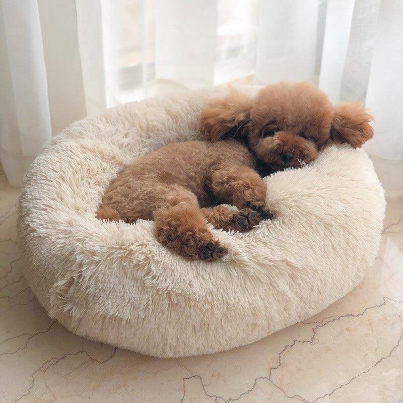 Camas e Descanso para Pets de Peluche para Cães e Gatos, Ninho Macio e Aconchegante para Dormir