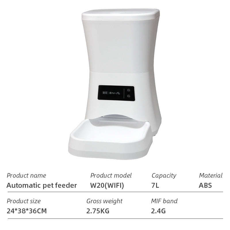 Comedouro Automático Inteligente para Animais de Estimação com WiFi e Controlo por App para Cães e Gatos