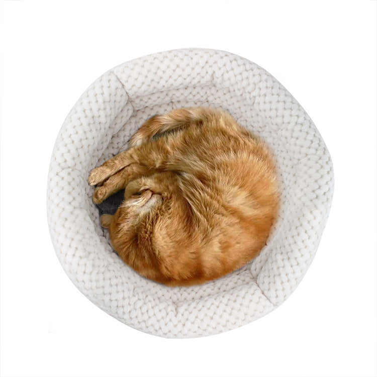 Cama de Pelúcia Semicerrada para Gatos e Cães, Ninho de Inverno Macio para Dormir