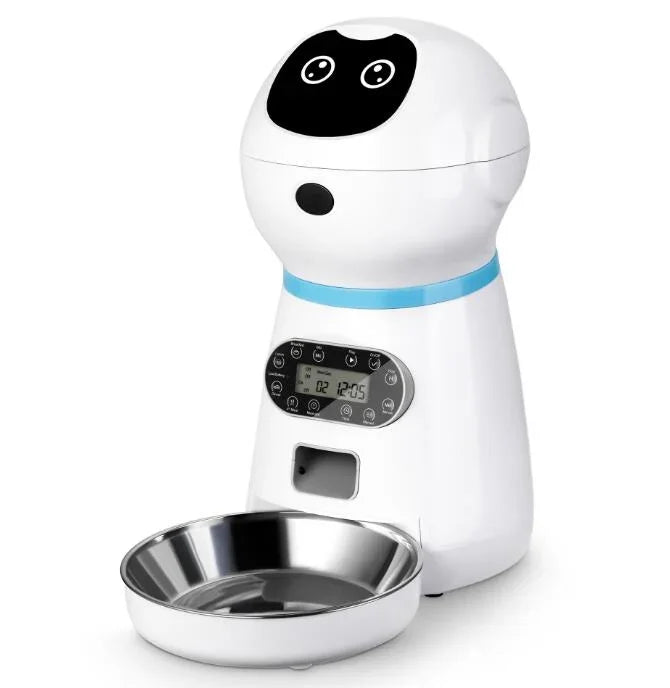 Alimentador automático para animais de estimação 3,5L, alimentador inteligente para animais de estimação, tabuleiro para alimentos em aço inoxidável