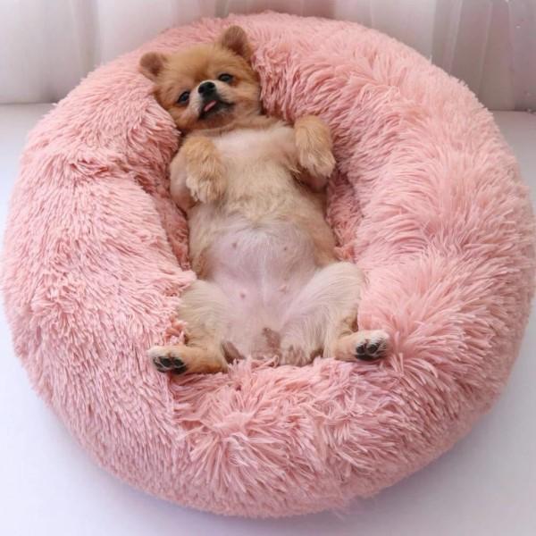Camas e Descanso para Pets de Peluche para Cães e Gatos, Ninho Macio e Aconchegante para Dormir