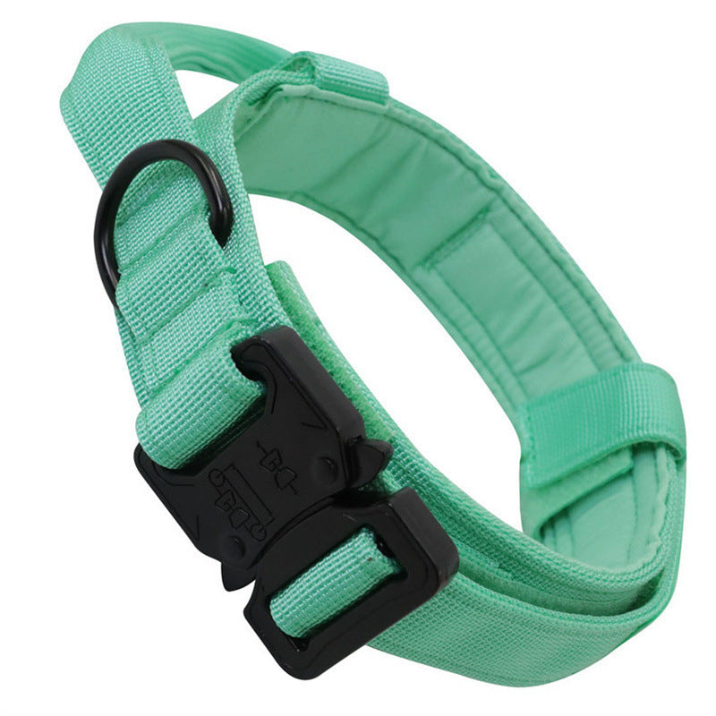 Conjunto Tático de Coleira e Trela para Cães, Equipamento de Treino e Passeio ao Ar Livre para Cães