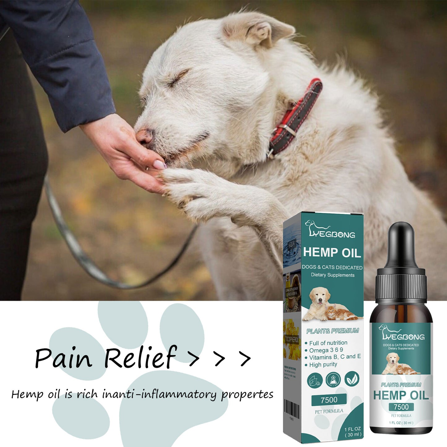 Pet Care Essential Oil – Topical Moisturizing and Repair Oil for Cats and Dogs