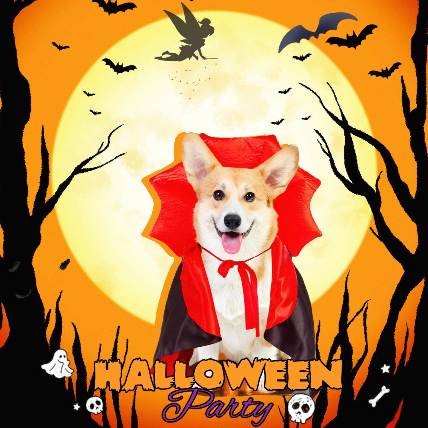 Capa de Morcego Engraçada para Cães e Gatos, Traje de Halloween