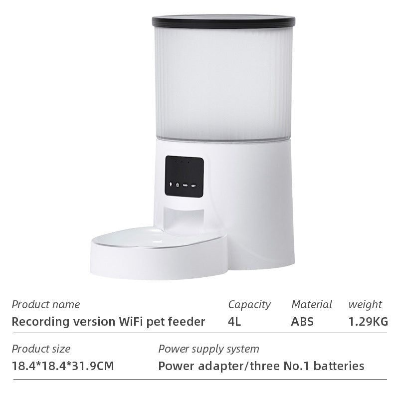 Comedouro Automático Inteligente para Animais de Estimação com WiFi e Controlo por App para Cães e Gatos