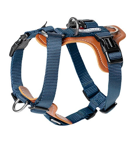 Arnês Tático em Nylon Anti-Puxão para Cães para Caminhadas e Treino Outdoor