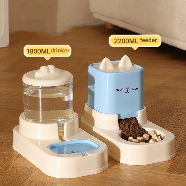 Large-Capacity automatique animal Water distributeur avec Food Container pour chats et chiens