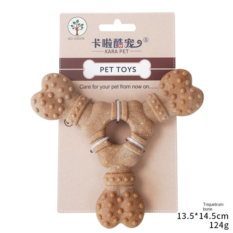 Brinquedo de Mastigar em Forma de Osso para Cães para Limpeza dos Dentes e Brincadeira Interativa
