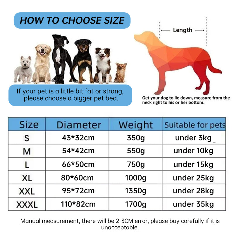 Soft Fleece Pet Bed – Waterproof Bottom, Warm & Cozy for All Pet Sizes