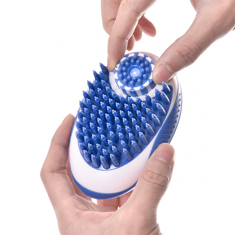 Escova de Banho de Silicone Macio para Cães e Gatos, Pente de Massagem para Duche e Higiene