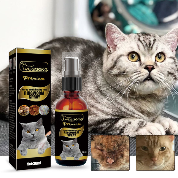 Spray para micoses em gatos – Tratamento antiácaros e antiprurido para a pele dos gatos