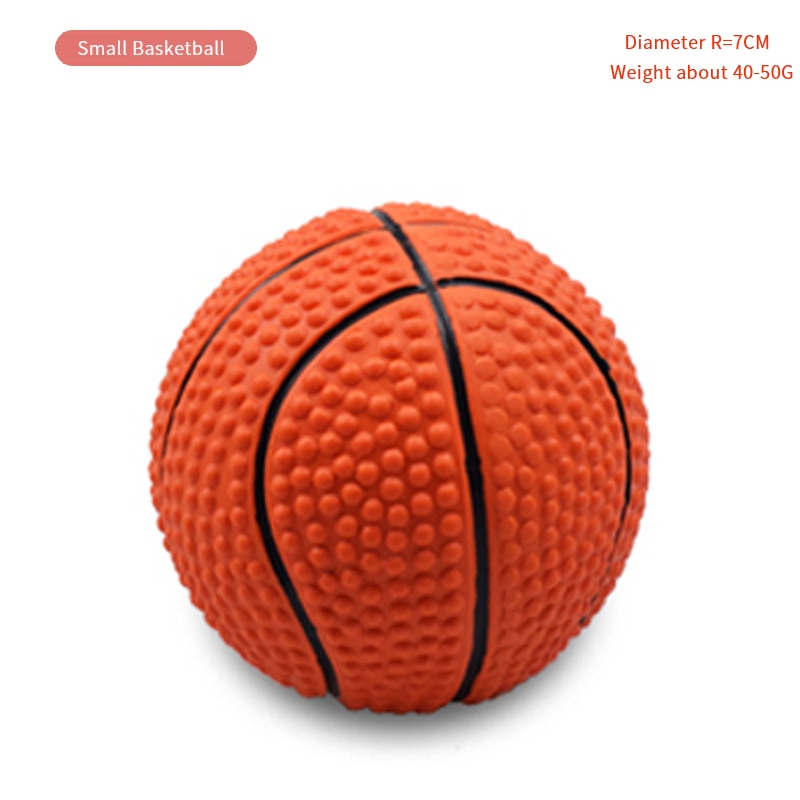 Latex Dog Toy Ball – Elastic Cotton-Filled Football with Squeak Sound