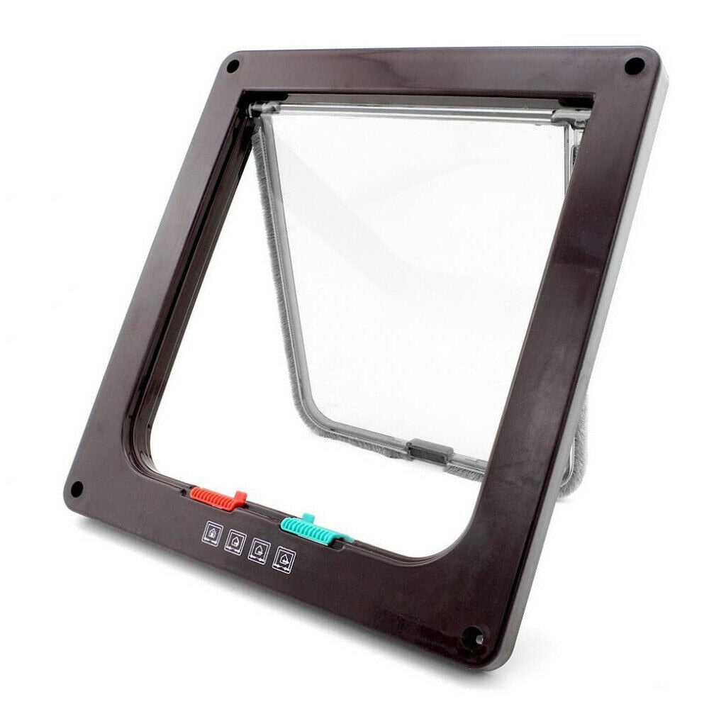 4-Way Lockable Pet Door – Durable ABS Cat & Dog Flap Gate for Indoor Use
