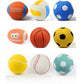 Latex Dog Toy Ball – Elastic Cotton-Filled Football with Squeak Sound
