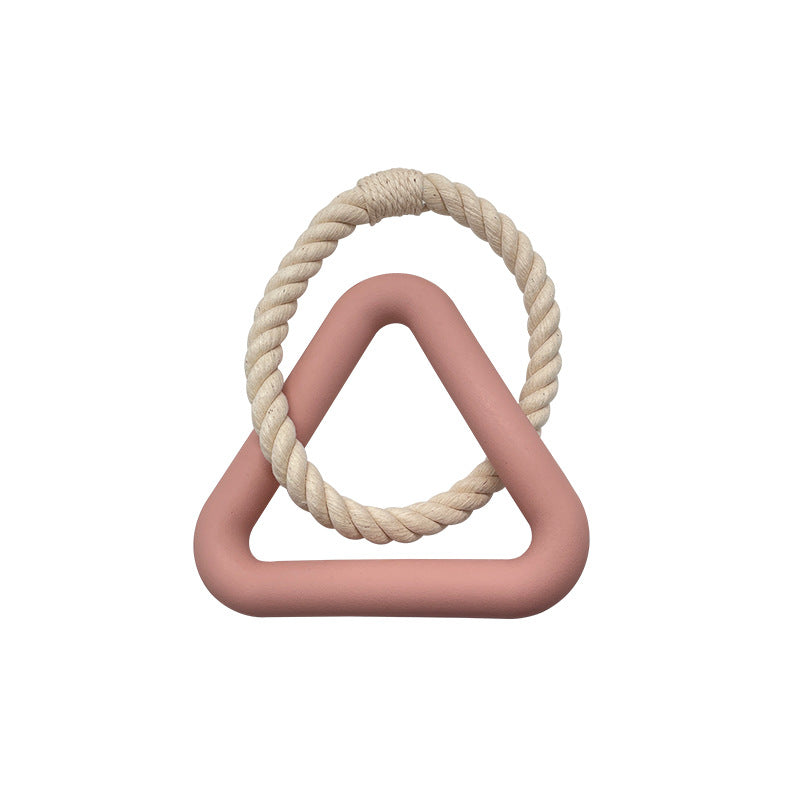 TPR Triangle Tug jouet pour chiens, interactif Chew et dressage jouet