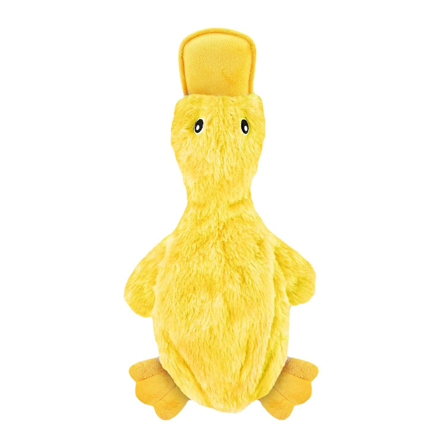 Brinquedo de Cão Pato de Peluche Sem Enchimento com Apito para Mastigar e Brincar