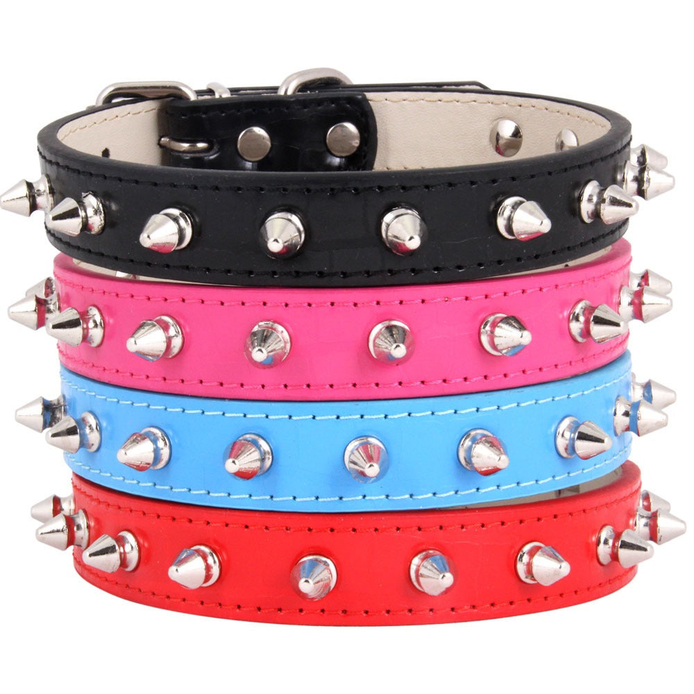 Conjunto de coleira e trela em pele para cães e gatos