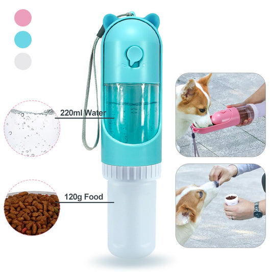 Dual Pet Travel Cup – Portable Water & Food Dispenser for Outdoor Walks