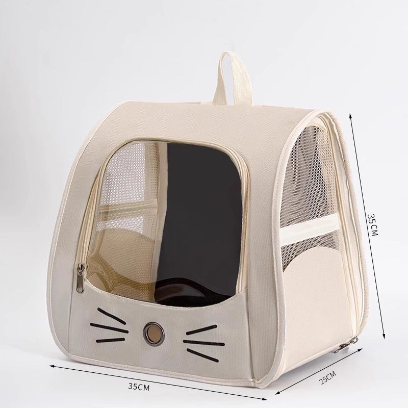 Mochila de Transporte Respirável para Pequenos Cães e Gatos, Uso em Viagens e no Exterior