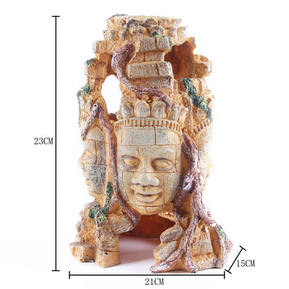 Crocodile resin skull reptile fish tank aquarium landscape decoration ornaments