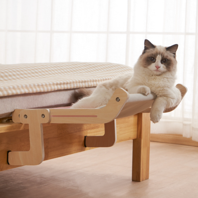Cama de Rede para Gatos Fixa à Janela para Varanda e Peitoris de Janela