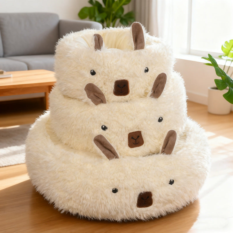 Half-Enclosed hiver chien lit, chaud animal House et Sleeping Nest