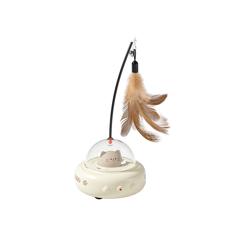 Brinquedo Interativo Varinha de Penas para Gato para Brincar e Exercitar