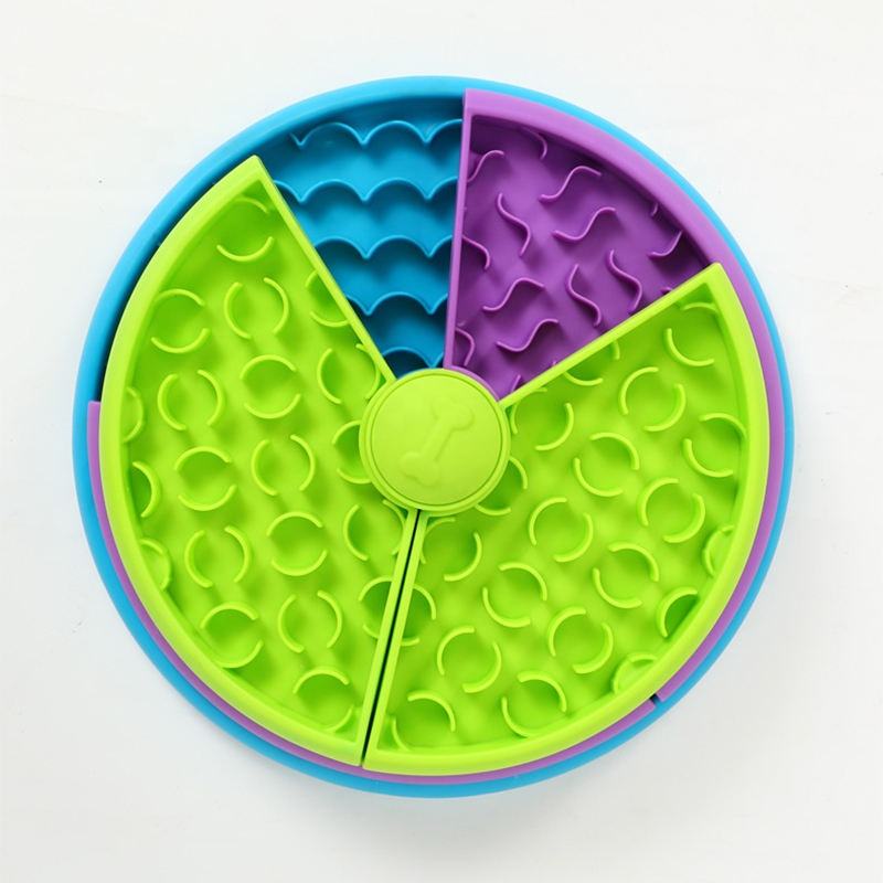 Pet Slow Feeder Bowl – Anti-Choking Rotating Puzzle Dish for Cats & Dogs