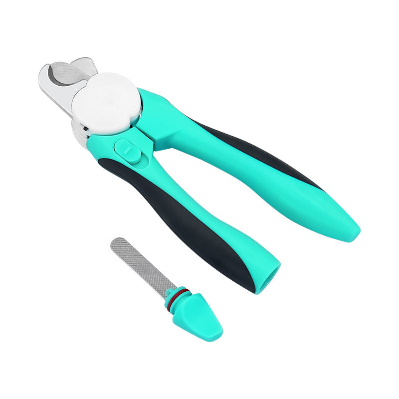 Cortador de Unhas LED para Animais de Estimação com Lima Incorporada, Ferramenta de Tratamento em Aço Inoxidável para Cães e Gatos