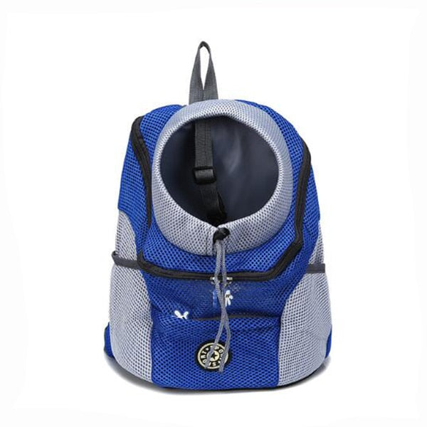 Mochila de Transporte para Animais de Estimação para Exteriores com Painéis de Malha para Cães e Gatos Pequenos